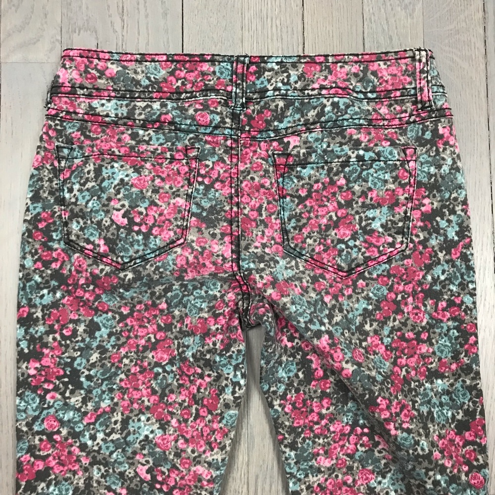 SO Juniors Floral Skinny Leg Denim Jeans Pants - Picture 7 of 7